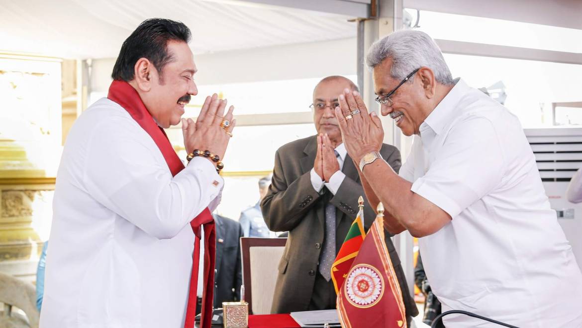 Hon. Mahinda Rajapaksa sworn in as the 13th Prime Minister of Sri Lanka