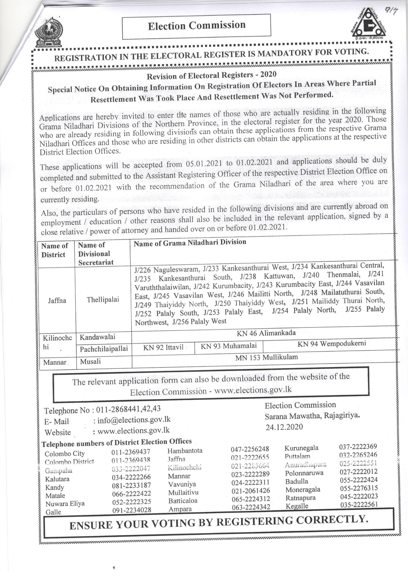 Revision of Electoral Registers-20200003