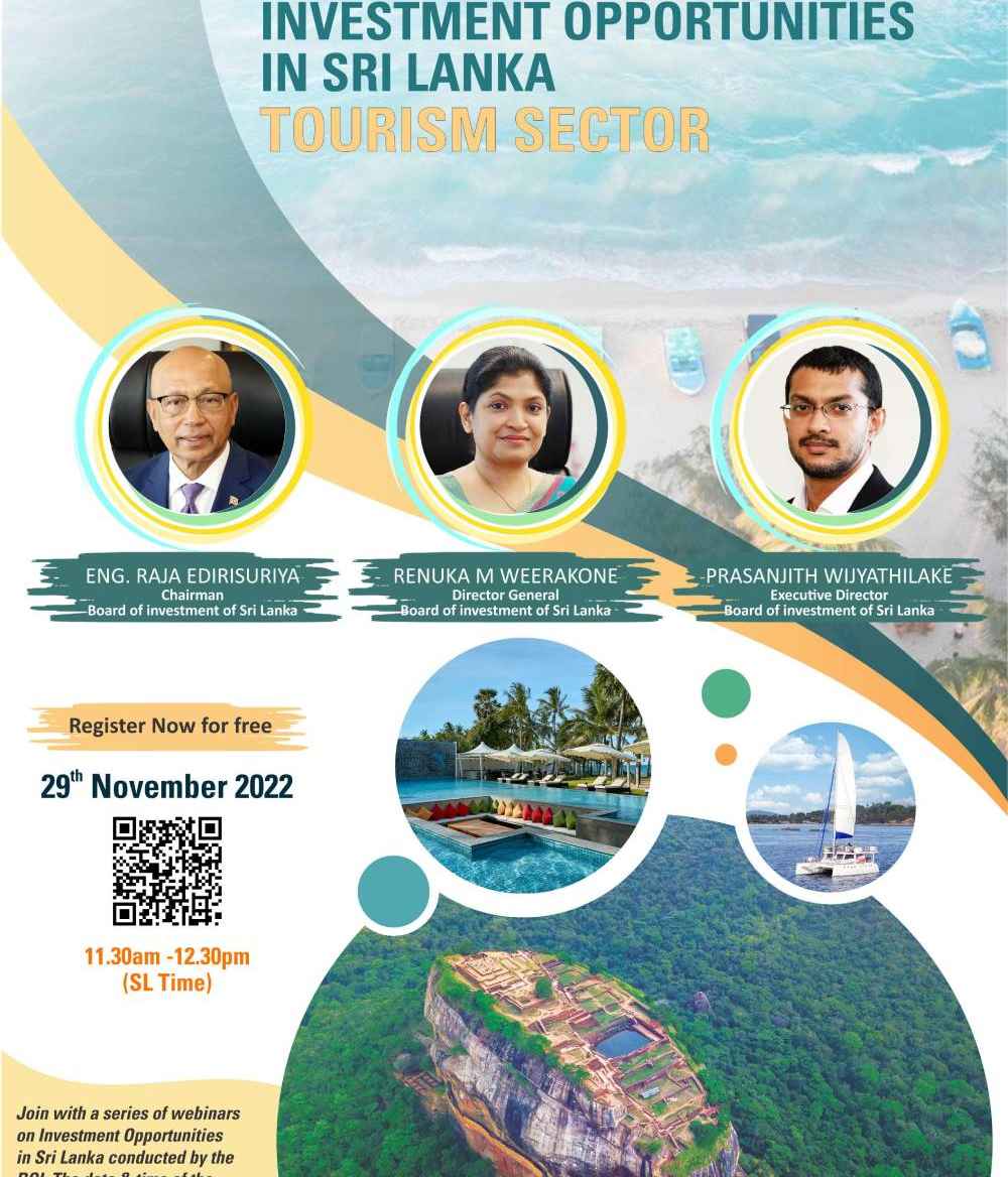 Webinar on Investment Opportunities in the Tourism Sector on 29th November 2022
