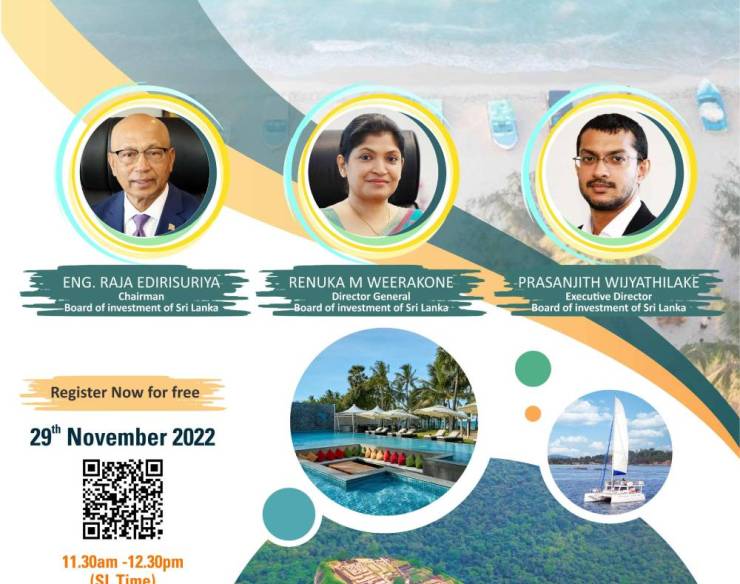Webinar on Investment Opportunities in the Tourism Sector on 29th November 2022