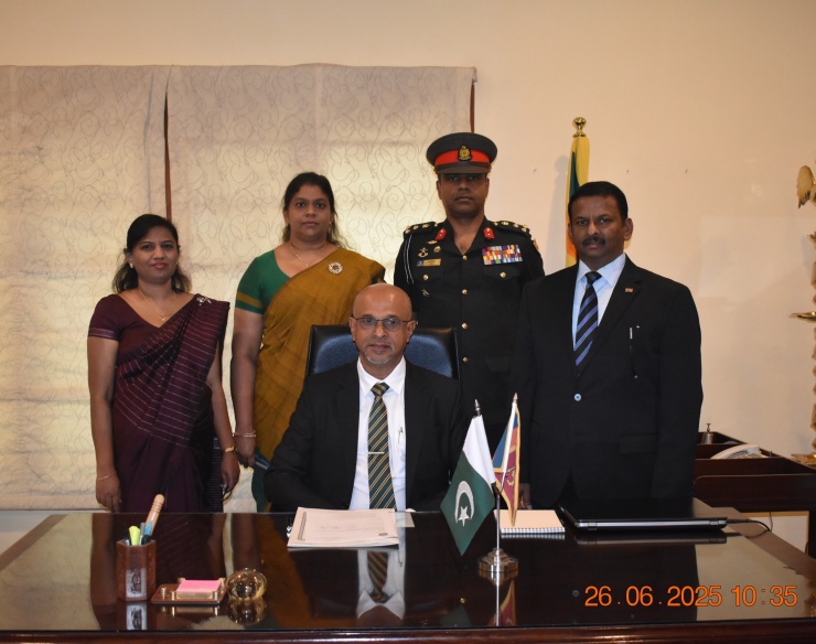 High Commissioner-Designate of Sri Lanka to Pakistan Rear Admiral Fred Seneviratne (Rtd.) assumes duties