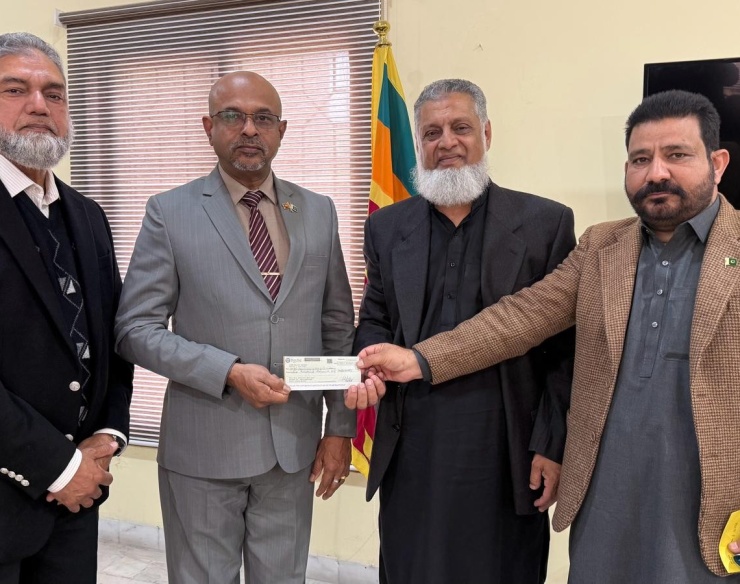 High Commission Receives Donation for Affected Sri Lankans from Pakistan Cleft Lip & Plate Association