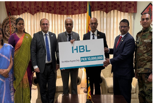 High Commission Receives Donation for Affected Sri Lankans from Habib Bank Limited (HBL), Pakistan
